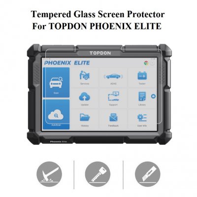 Tempered Glass Screen Protector Cover for Topdon Phoenix Elite